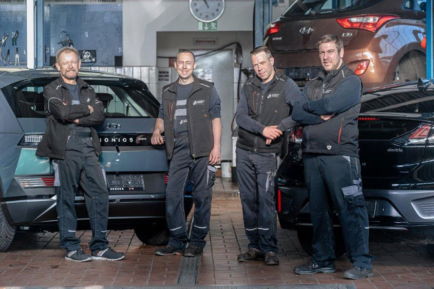 Unsere "Men In Black" von links: Marco Zick, Christoph Kammann, Torben Quast & Andreas Krüger